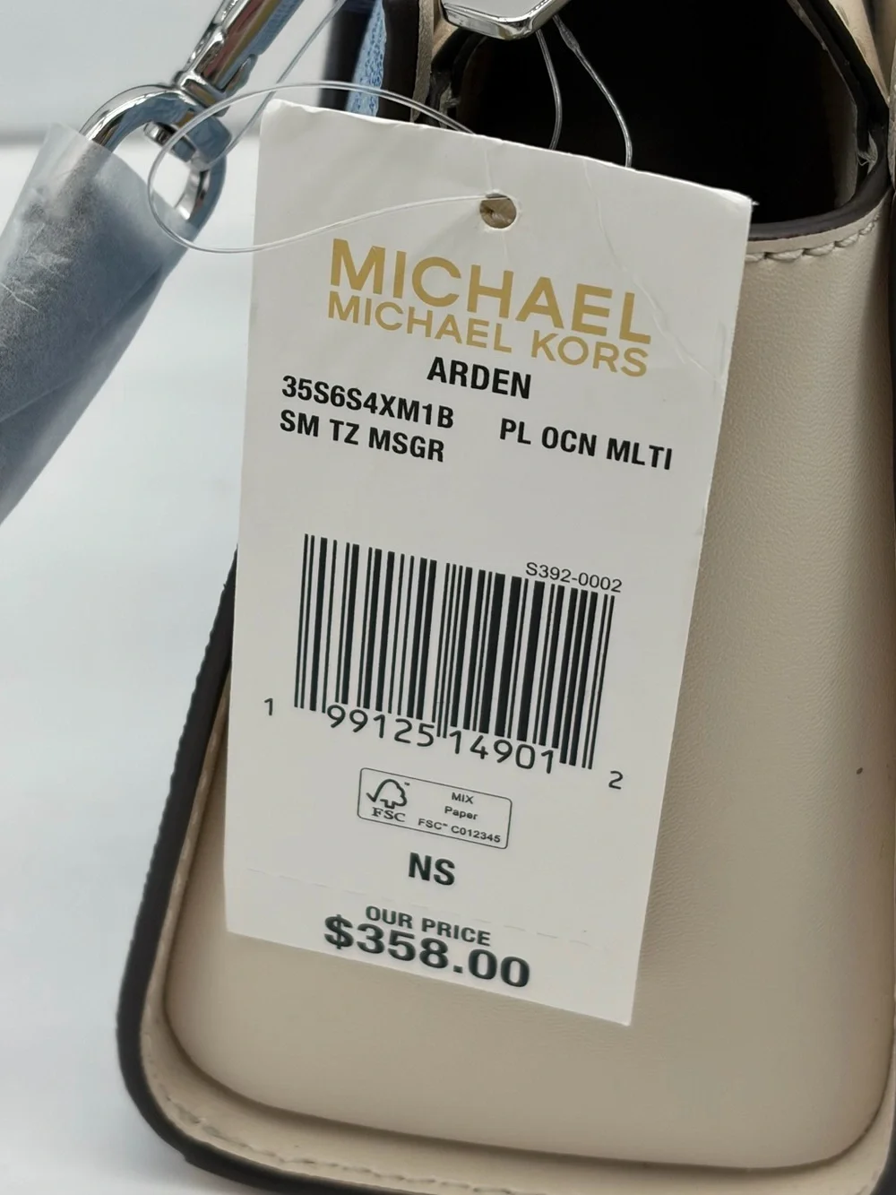 Michael Kors Arden Small Color-Block Signature Logo Messenger Crossbody Bag